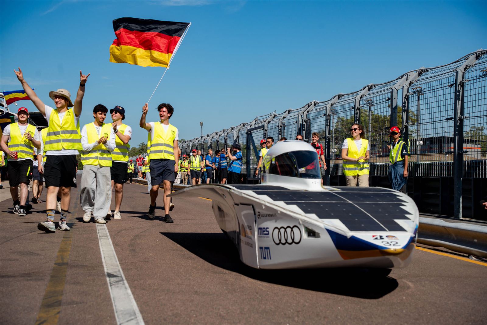 TUfast Eco team with the solar car
